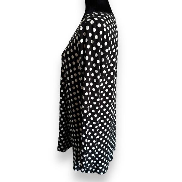 PopYoung Womens Top Sz L Black White V-Neck Long Sleeve Soft Knit NEW - Picture 5 of 7